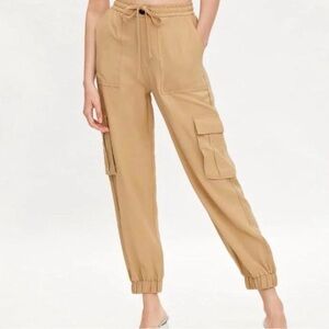 Zara Tan Cargo Jogger Pants